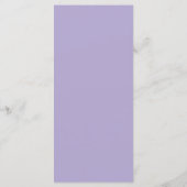 Carte de menu de mariage violet foncé (Dos)