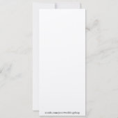 Carte de menu de miroitement d'or pour mariage (Dos)