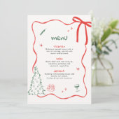 Carte de menu de Noël dessinée à la main de manièr (Debout devant)
