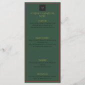 Carte de menu de Noël élégant et luxueux pour les  (Devant)