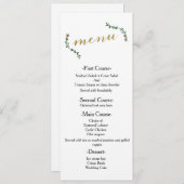 Carte de menu de Noël Holly Elégant Mariage (Devant / Derrière)