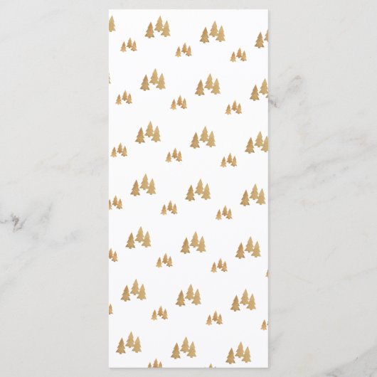 Carte de menu de Noël Simple Gold Calligraphy (Dos)