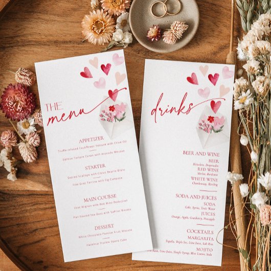 Carte de menu de nourriture et de boissons pour la