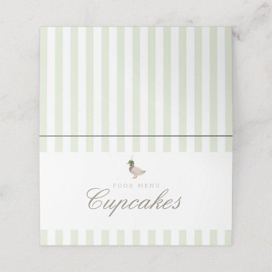 carte de menu de nourriture pliée de canard de Mal (Extérieur déplié)