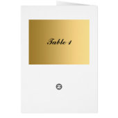 Carte de Menu de Placement de Table en Or (Dos)