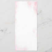 Carte de menu de première communion bohème rose pe (Dos)