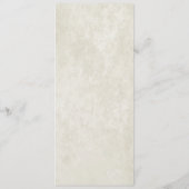 Carte de menu de réception Bouquet Bourgogne (Dos)