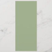 Carte de menu de réception de mariage à arche vert (Dos)