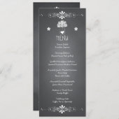 Carte de menu de réception de mariage en bocal Mas (Devant / Derrière)