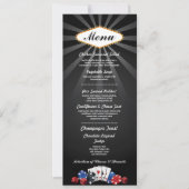 Carte de menu de réception de mariage Las Vegas Ca (Devant)