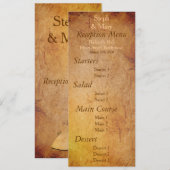 Carte de menu de réception de mariage lesbien papi (Devant / Derrière)