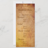 Carte de menu de réception de mariage lesbien papi (Devant)