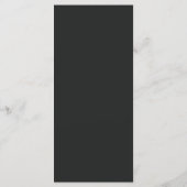 Carte de menu de réception de mariage Luxe Tenue d (Dos)