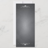 Carte de menu de réception de mariage sur tableau (Dos)