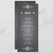 Carte de menu de réception de mariage sur tableau (Devant / Derrière)