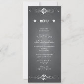 Carte de menu de réception de mariage sur tableau  (Devant)