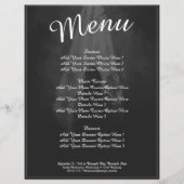 Carte de menu de repas funéraire Dans la lumière (Dos)