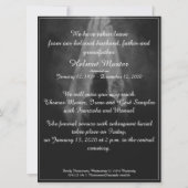 Carte de menu de repas funéraire Dans la lumière (Dos)
