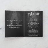 Carte de menu de repas funéraire Dans la lumière (Intérieur)
