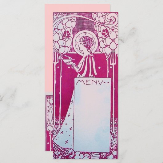 CARTE DE MENU DE RESTAURANT L (Devant / Derrière)