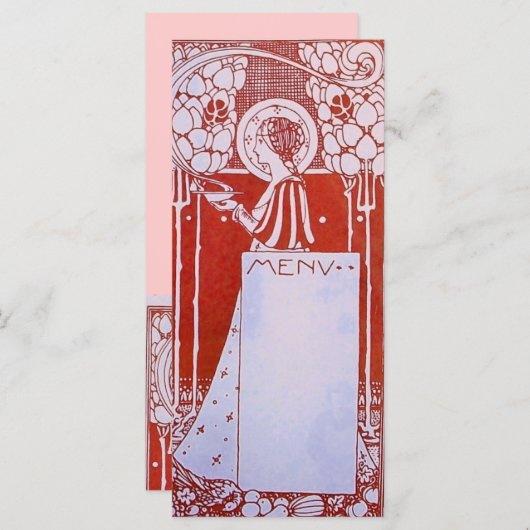 CARTE DE MENU DE RESTAURANT L (Devant / Derrière)