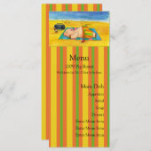 Carte de menu de rôti de porc (Devant / Derrière)