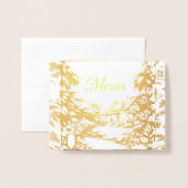 Carte de menu de style anime – Élégant dîner événe (Devant avec enveloppe)