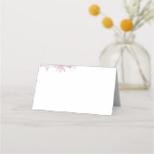 Carte de menu de tente flocon de neige rose (Dos)