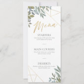 Carte de Menu de Terrarium Géométrique & de Verdur (Devant)