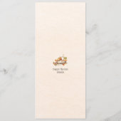 Carte de menu de Thanksgiving avec feuille d'érabl (Dos)