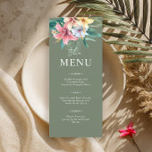 Carte de menu Destination Hibiscus Tropical Mariag
