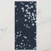 Carte de menu d'événement Denim & Diamonds Glamour (Dos)
