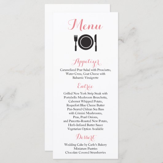 Carte de menu d'Infographic (Devant / Derrière)