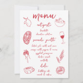 Carte de menu Dolce Vita manuscrite italienne (Devant)