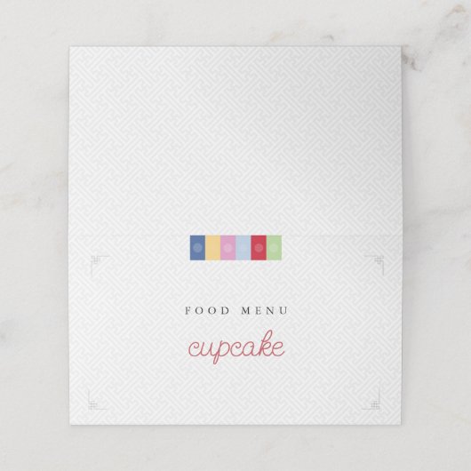 Carte de menu Doljanchi coréen (Extérieur déplié)