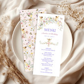 Carte de menu Dreamy Fleur sauvage Fairy Birthday