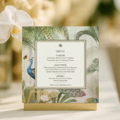 Carte de menu du Carré Tropical Peacock Palm Maria