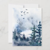 Carte de menu du Mariage Blue Mountain Rustic (Dos)