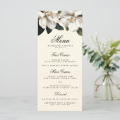 Carte de menu du Mariage botanique du sud de Magno (Debout devant)