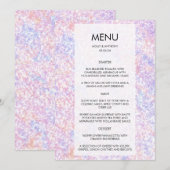 Carte de menu du Mariage couleur aquarelle (Devant / Derrière)