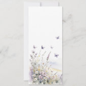 Carte de menu du Mariage de papillon Fleur sauvage (Dos)