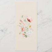 Carte de menu du Mariage de prairie Fleur sauvage  (Dos)