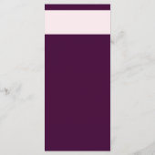 Carte de menu du Mariage Royal Crimson Typography (Dos)