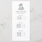 Carte de menu du mélange de gâteaux (Devant)