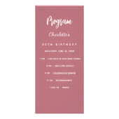 Carte de menu du programme d'anniversaire d'or ros (Devant)