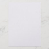 carte de menu éditable fleur aquarelle (Dos)