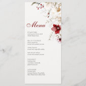 Carte de Menu Elégance d'Hiver de Bourgogne (Devant)