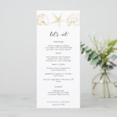 Carte de menu Elegant Gold Destination Wedding (Debout devant)