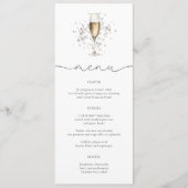 Carte de menu Elegant Pearls & Prosecco Fête des m (Devant)