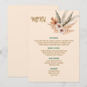 Carte de Menu Élégante Classique (Devant / Derrière)